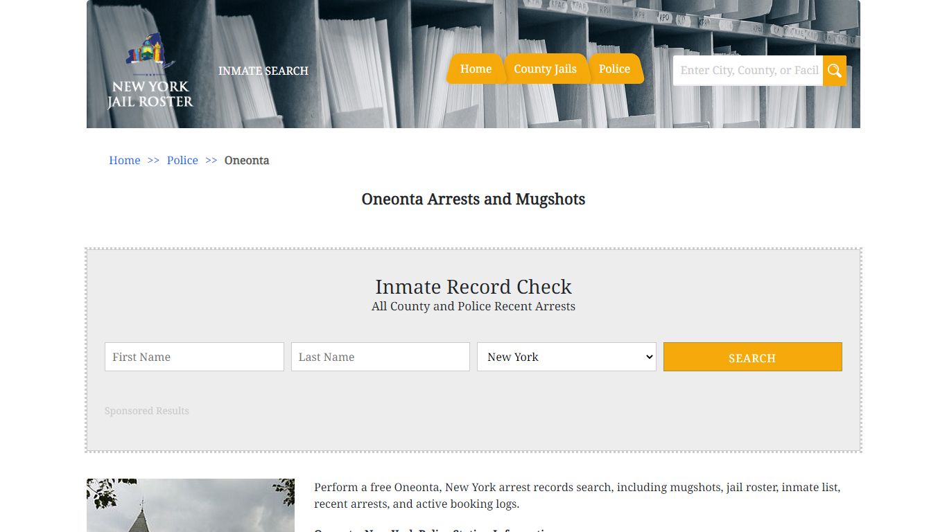 Oneonta Arrests and Mugshots - Jail Roster Search